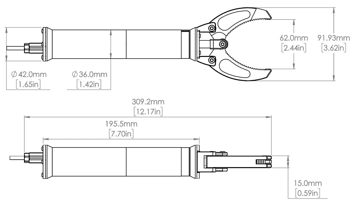 Newton Subsea Gripper - Drawing 1