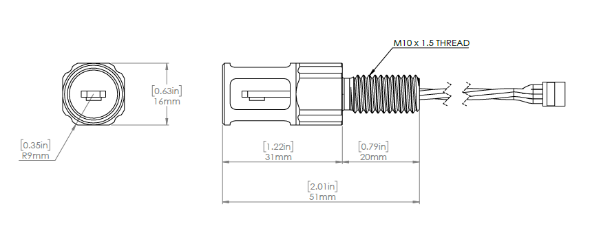 Celsius Fast-Response, ±0.1°C Temperature Sensor (I2C) - Drawing 1