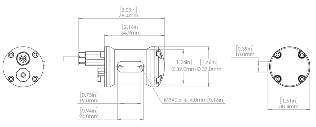 Lumen Subsea Light for ROV/AUV - Drawing 1