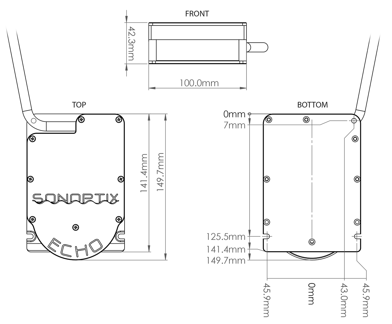 Sonoptix ECHO Multibeam Imaging Sonar - Drawing 1
