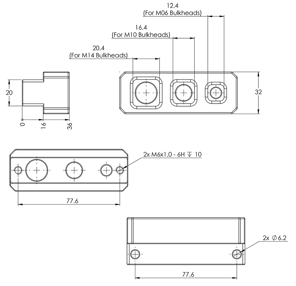 WetLink Penetrator Assembly Block - Drawing 1