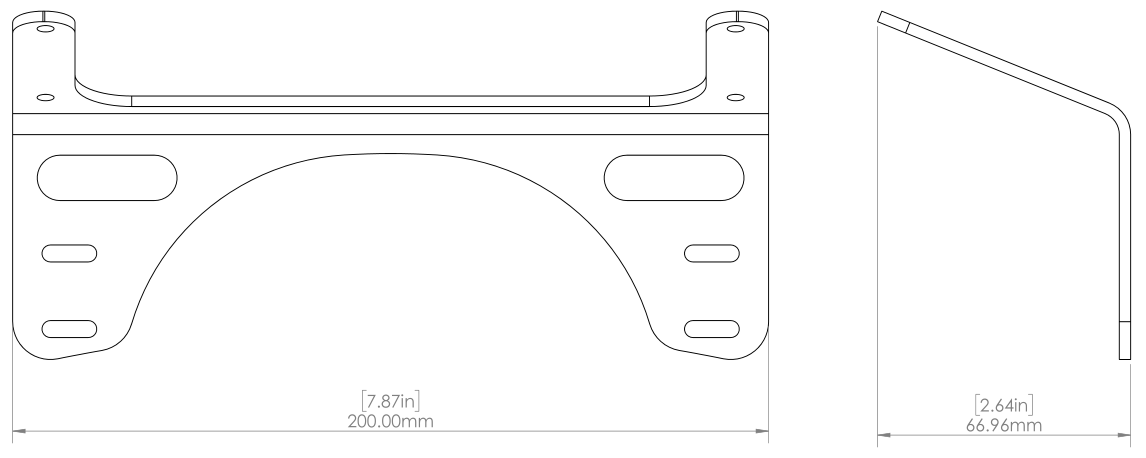 Cerulean Omniscan 450 FS Mounting Bracket - Drawing 1