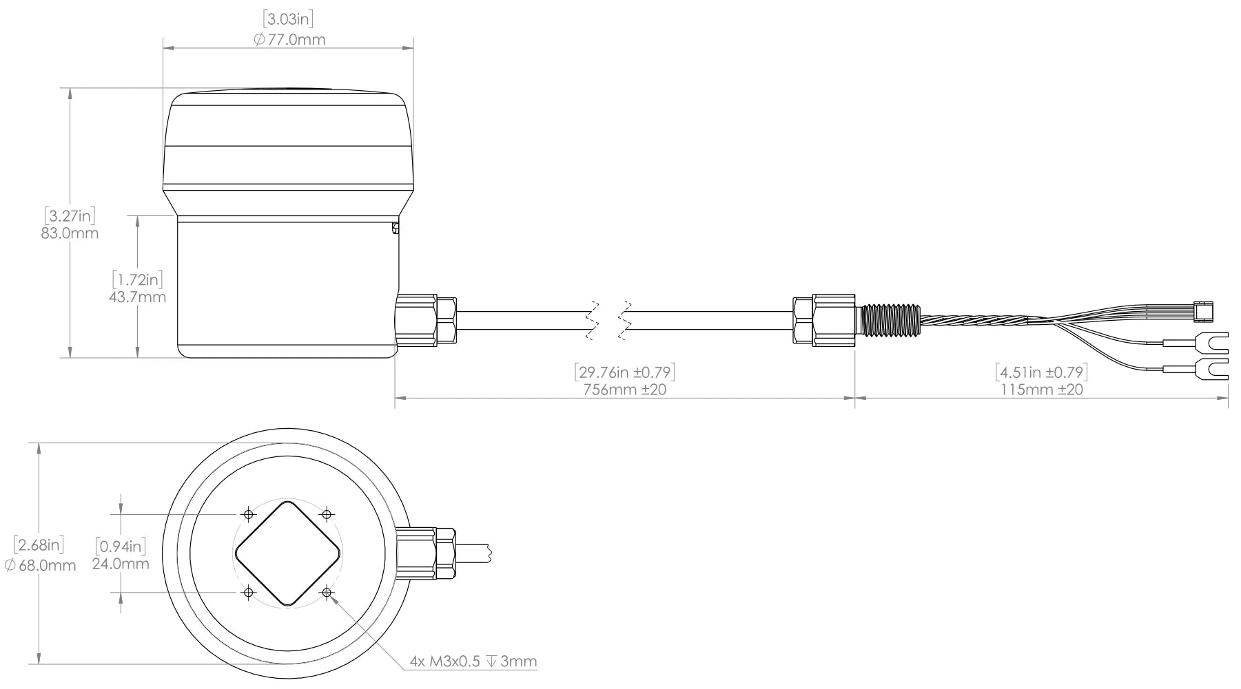 Ping360 Scanning Imaging Sonar - Drawing 2